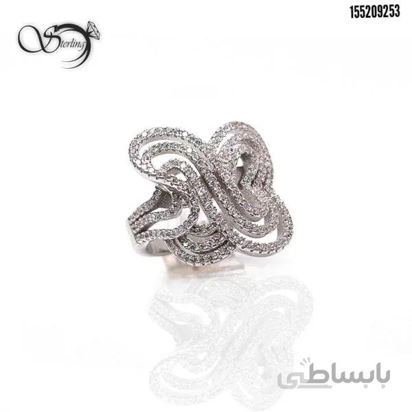 انگشتر نقره زنانه گوی دار کد:۱۱۲۹