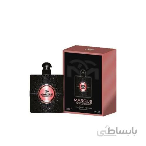 عطر ادکلن زنانه بلک اپیوم فراگرنس ورد مارکویی کالکشن کد 109 (Yves Saint Laurent Black Opium) حجم 25 میل ا Fragrance world Marque Collection no.109 Yves Saint Laurent Black Opium