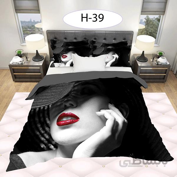 روتختی سه بعدی ساتن ابریشم ترک طرح مدرن - کد H 39
