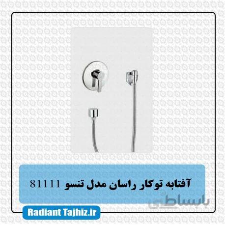 شیر توالت توکار راسان مدل تنسو کروم