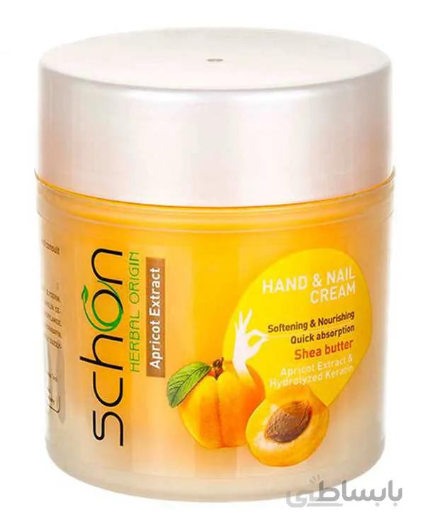 کرم دست و ناخن شون مدل Apricot Extract حجم 150 میلی لیتر ا Schon Apricot Extract Hand And Nail Cream 150ml