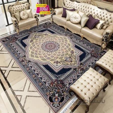 فرش ماشینی زمرد مشهد طرح 25036 بژ