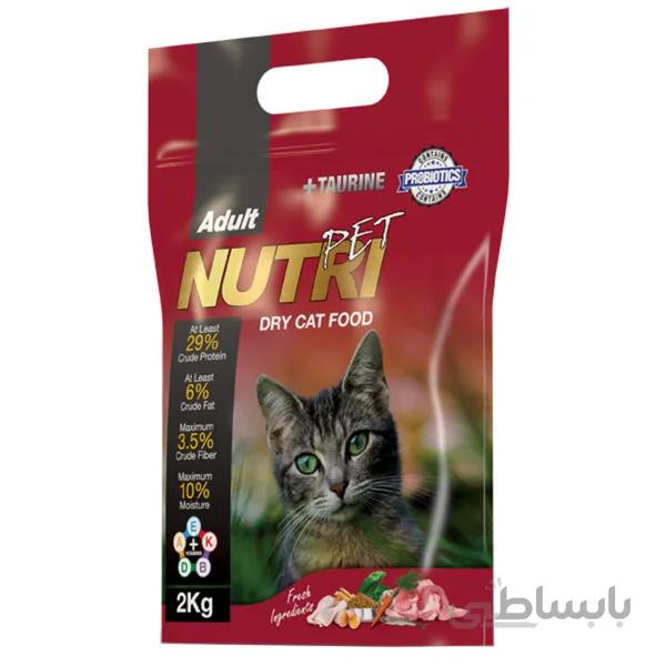 غذا خشک 2 کیلویی گربه بالغ برند نوتری پت ا Nutri Pet 29Percent Pro Dry Cat Food 2 Kg