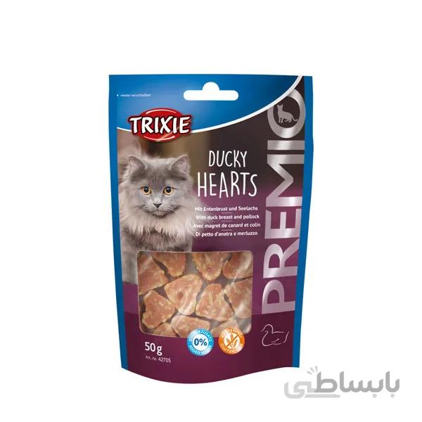 تشویقی قلبی گربه تریکسی با طعم اردک TRIXIE Premio Ducky Hearts
