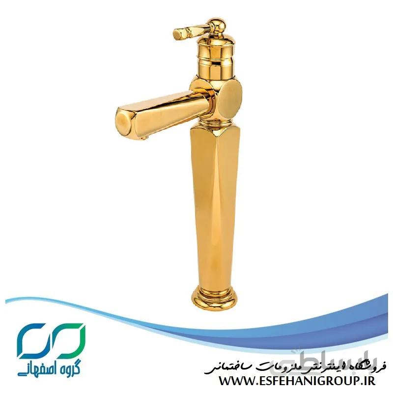 شیر روشویی پایه بلند ارس طلایی قهرمان ا Aras Gold Basin Tall