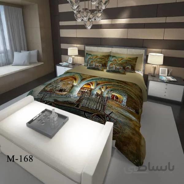 روتختی سه بعدی ساتن ابریشم ترک طرح مدرن - کد M 168