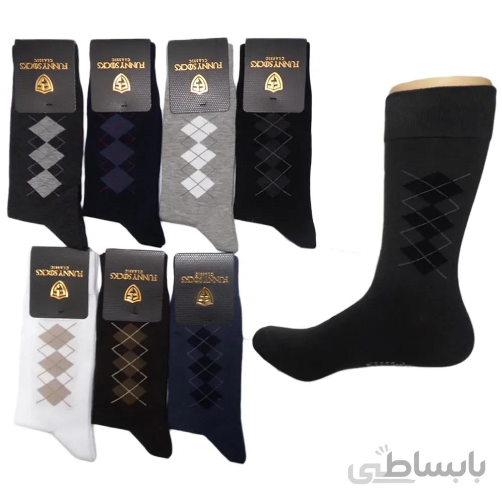 جوراب ساق بلند کلاسیک مردانه Funny Socks کد 10005