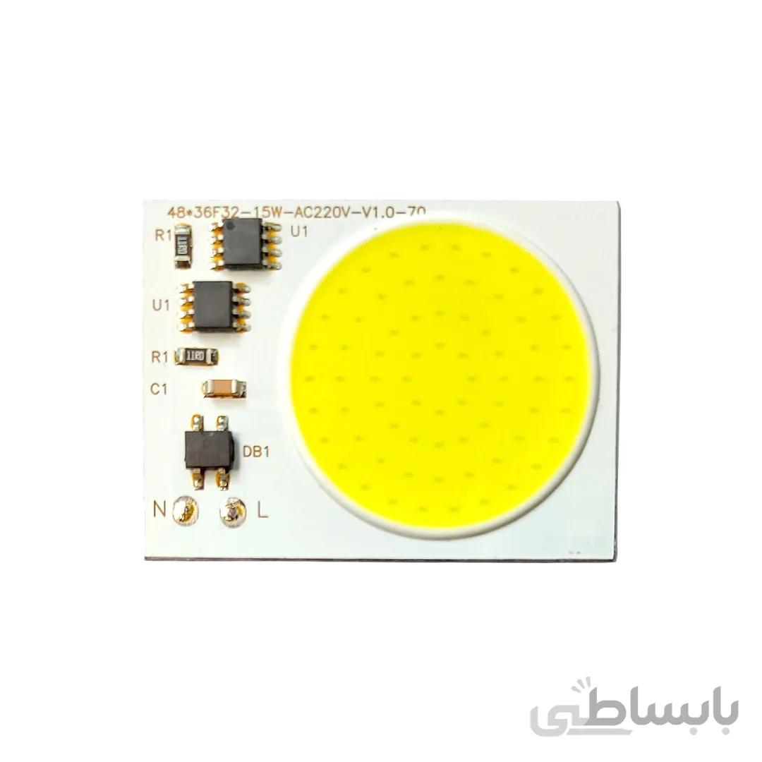 ال ای دی COB مهتابی ۱۵W 220V با درایور داخلی ۴۸X36 میلیمتر