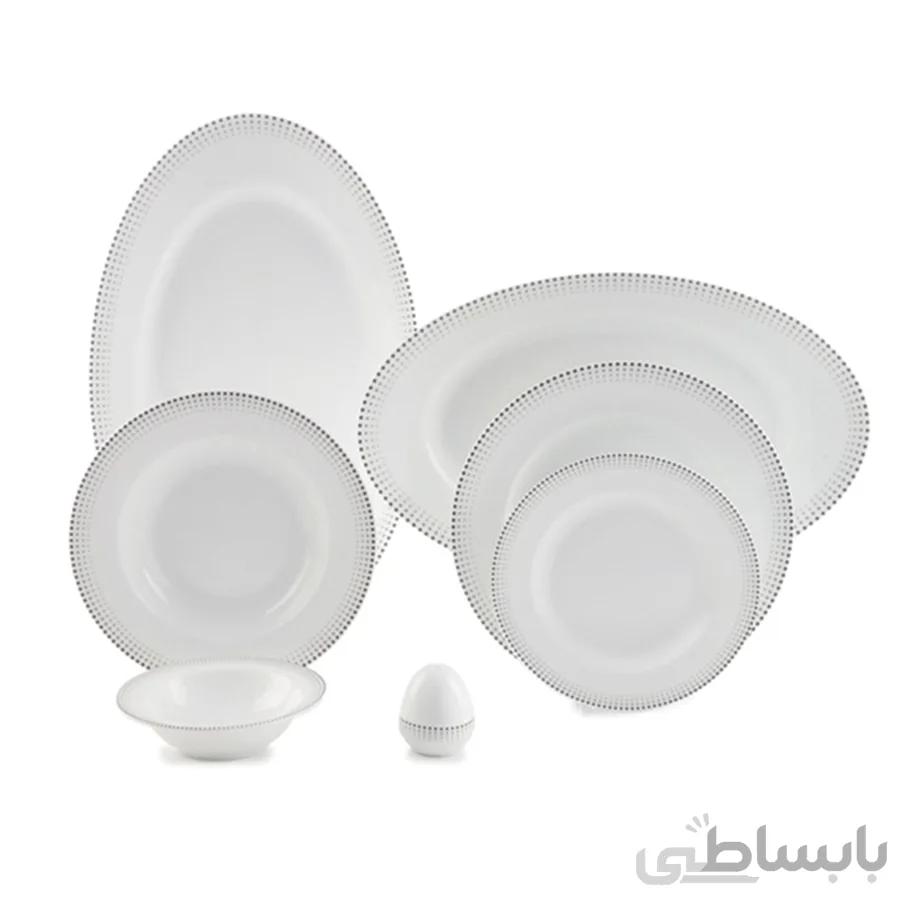 سرویس چینی ۲۸ پارچه چینی زرین سری ایتالیا اف مدل مون بلان