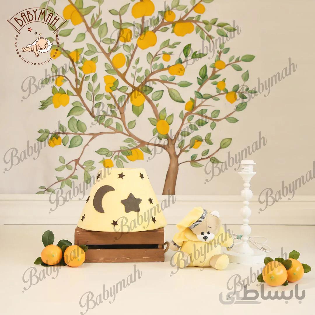 آباژور خرسی طرح نانان رنگ لیمویی