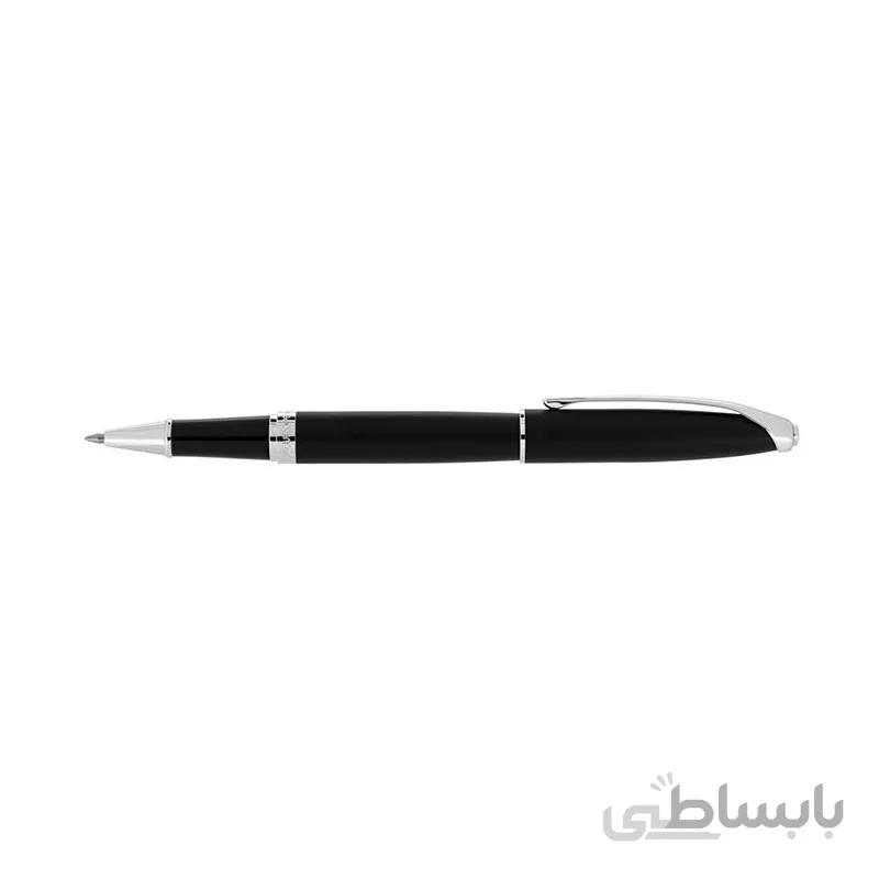 روان نویس یوروپن مدل RING مشکی مات گیره استیل