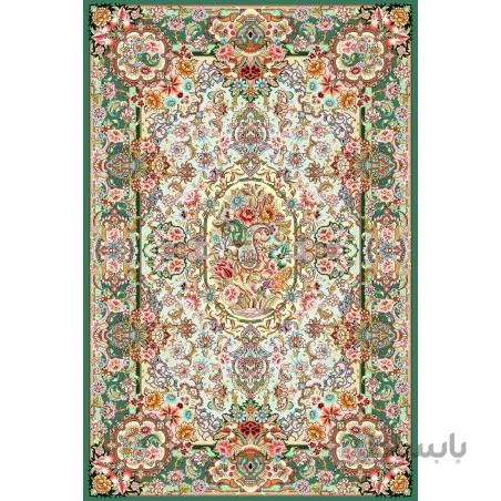 نخ و نقشه فرش طرح سالاری کد 1 زمینه کرم
