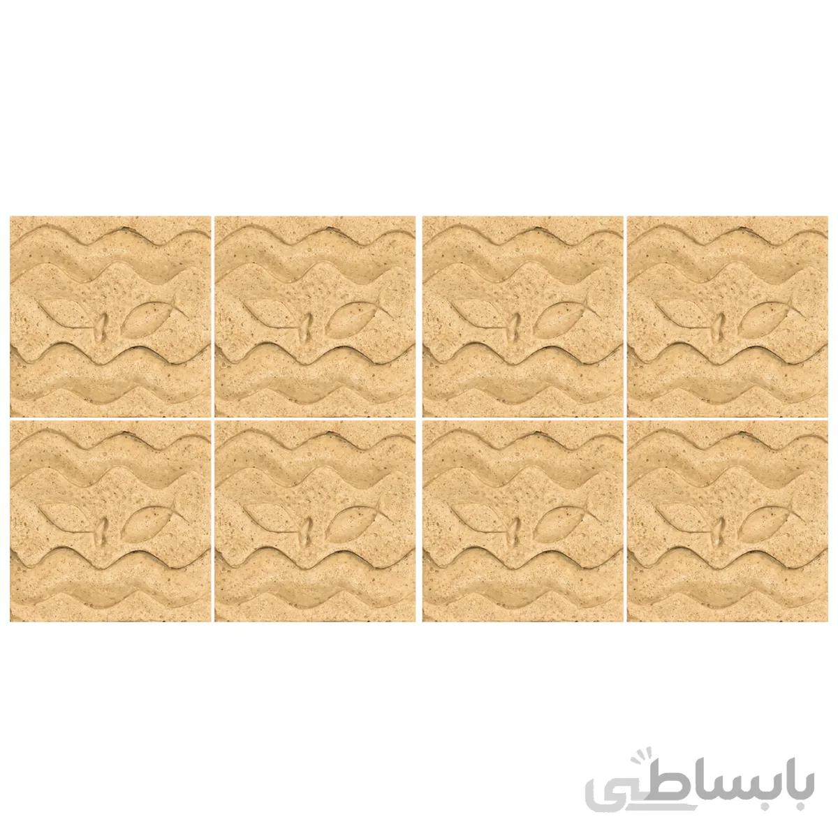 دیوارپوش تندیس و پیکره شهریار مدل امای کد W1010 02 بسته 8 عددی