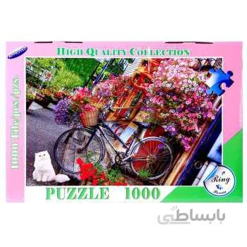 پازل 1000 تکه ترنم طرح گربه و دوچرخه