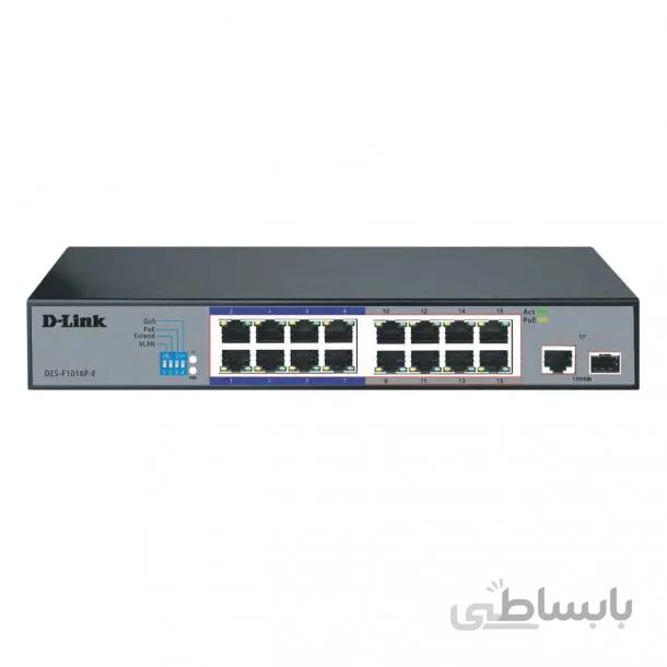 سوئیچ 16 پورت دی لینک DES-F1016P-E