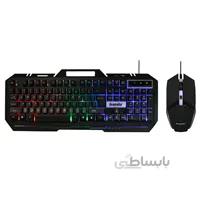 کیبورد و موس گیمینگ Banda KM-77 RGB