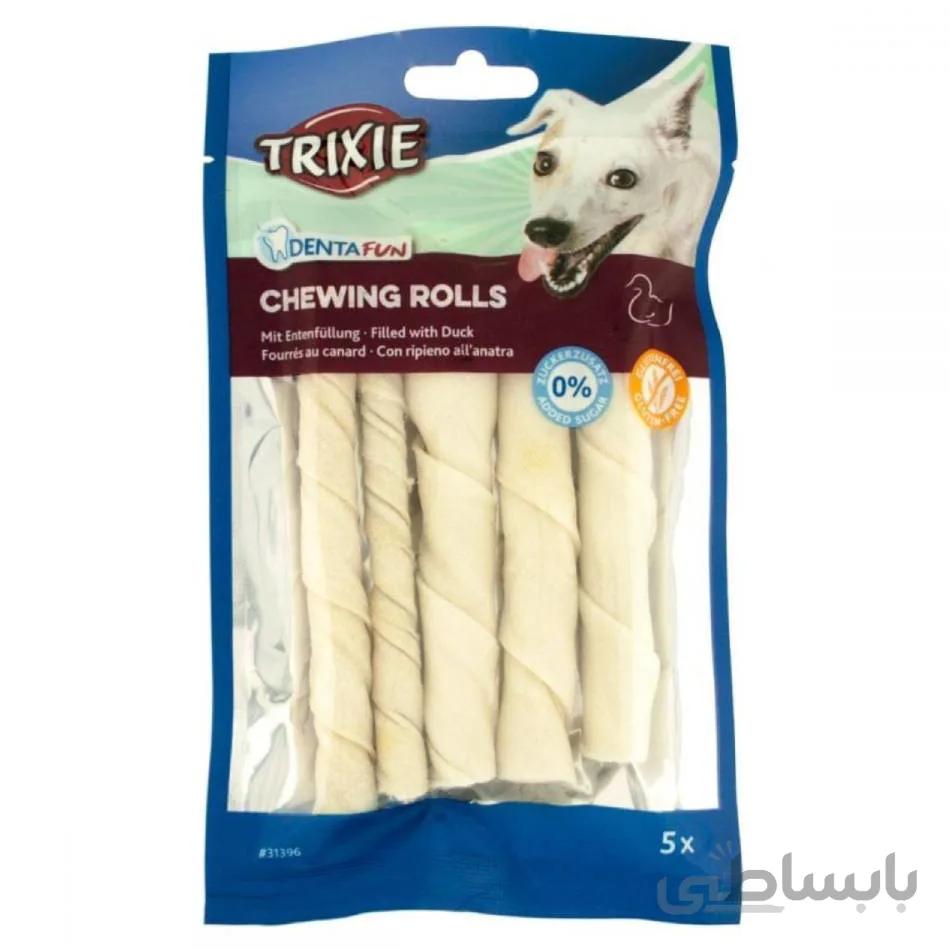 تشویقی سگ تریکسی مدل Chewing Rolls طعم اردک وزن 140 گرم