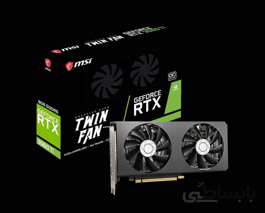 کارت گرافیک ام اس آی مدل GeForce RTX™ 3060 Ti TWIN FAN 8G OC LHR حافظه 8 گیگابایت ا MSI GeForce RTX 3060 Ti TWIN FAN 8G OC LHR Graphics Card