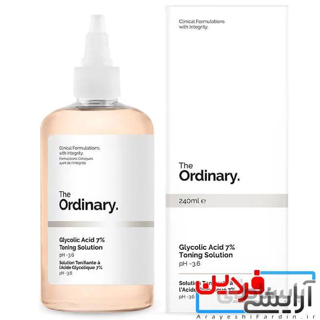 تونر گلیکولیک اسید The ordinary روشن کننده و لایه بردار
