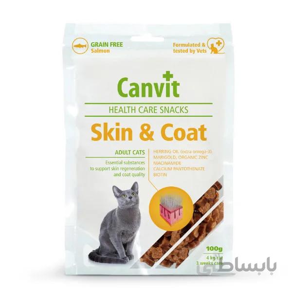 تشویقی گربه هیر اند اسکین کنویت – Canvit Skin & Coat Snacks