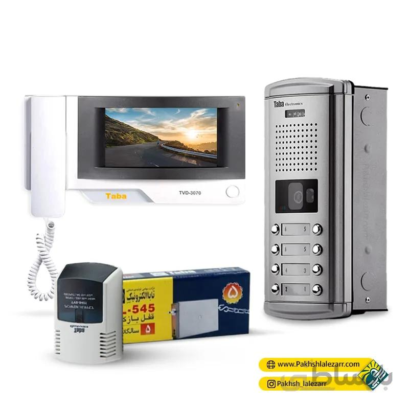 پکیج کامل آیفون تصویری مانیتور 7 اینچ مدل 3070 و پنل سپهر تابا الکترونیک
