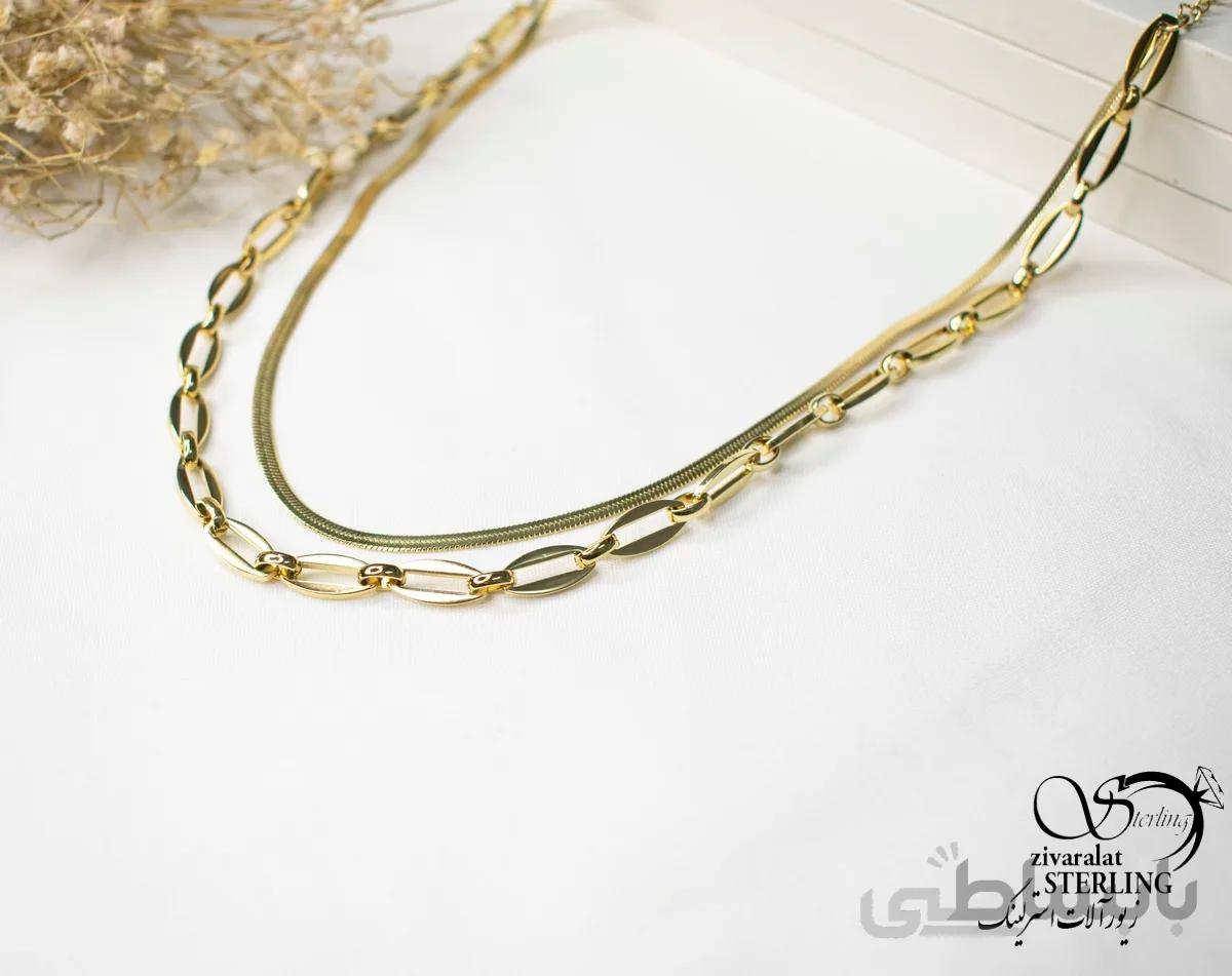 گردنبند استیل زنانه کد 5825