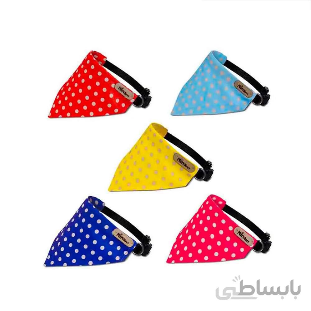 قلاده دستمال گردن گربه نیناپت مدل خالدار ا Ninapet Collar & Scarf For Cats Dot Model