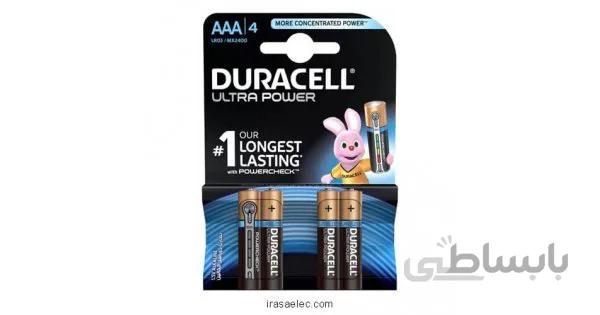 باتری نیم قلمی آلکالاین ULTRA POWER چهارتایی مارک Duracell