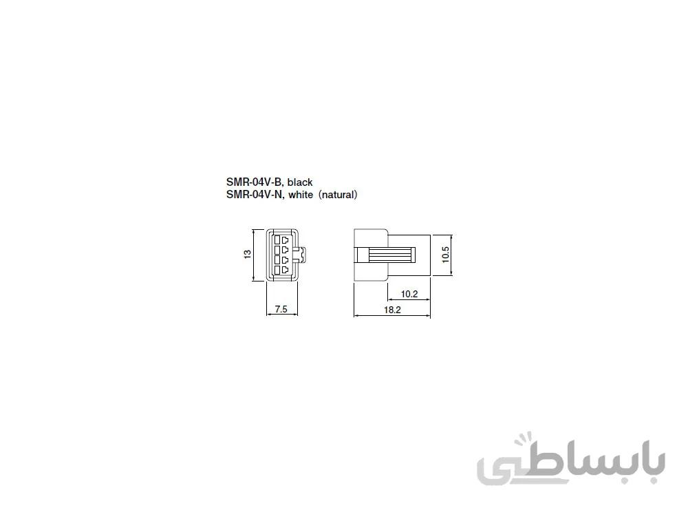 کانکتور SM بین راهی 4 پین نری سفید