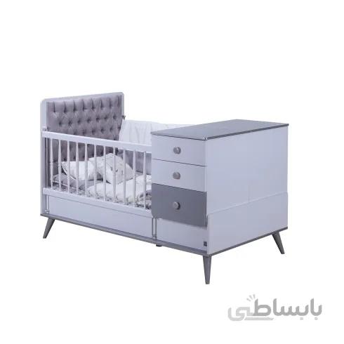 تخت دومنظوره لیوا سفید نقره ای روشن