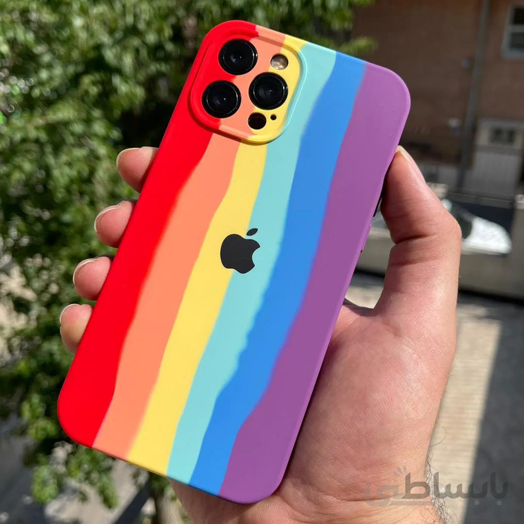 ست بند و قاب ایفون طرح رنگین کمان 13 ا iphone set accessory