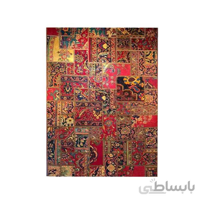 فرش کلاژ تیکه دوزی شده دستباف 1*1/5
