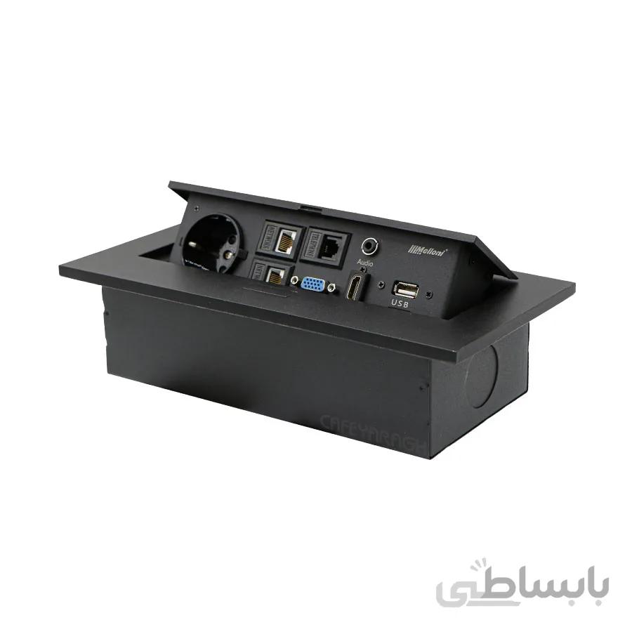 پریز توکار کابینت ملونی مدل ۱۰۰۲۴ مشکی