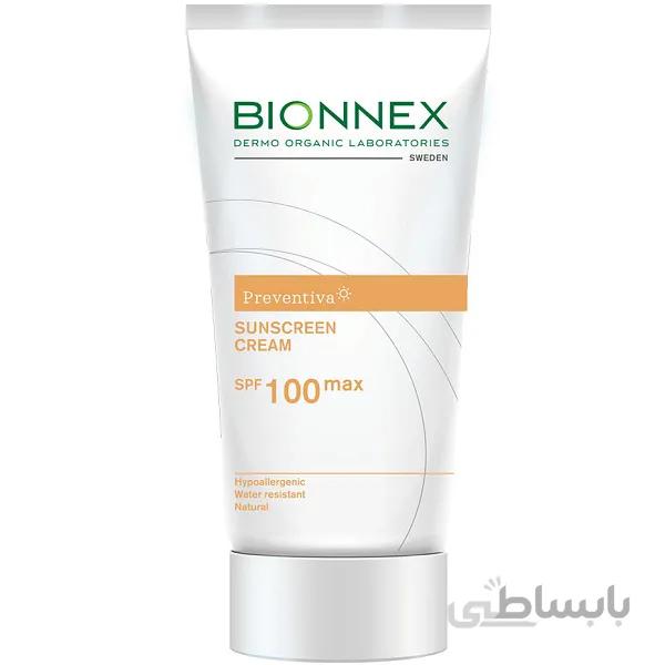 کرم ضد آفتاب بایونکس bionnex سری preventina | انواع پوست +SPF 100