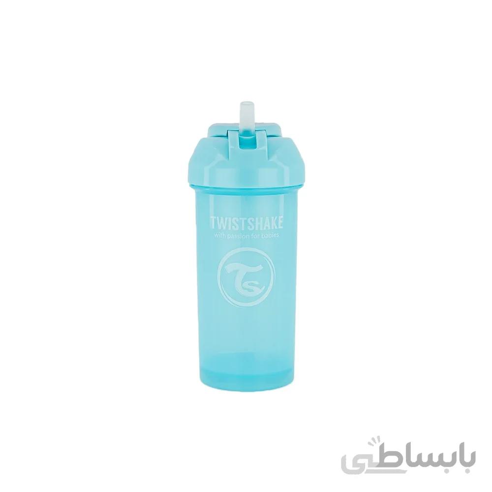 لیوان نی دار 12+ ماه تویست شیک Twistshake ظرفیت 360 میلی لیتر آبی