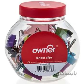 گیره دوبل ۱۹ میلی متری، رنگی، بسته ۲۵ عددی