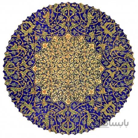 رومیزی مخمل گرد زرین