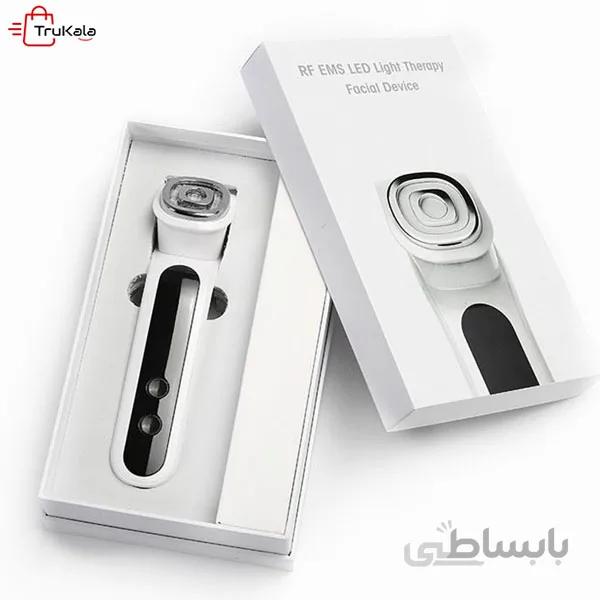 ماساژور کره ای EMS ار اف با عملکرد ماسک نور درمانی 7 رنگ LED