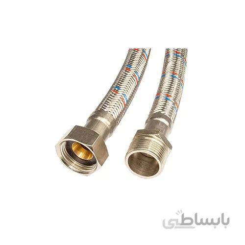 شیلنگ خرطومی استیل یکسر مغزی نهروان سایز 3/4 طول 50