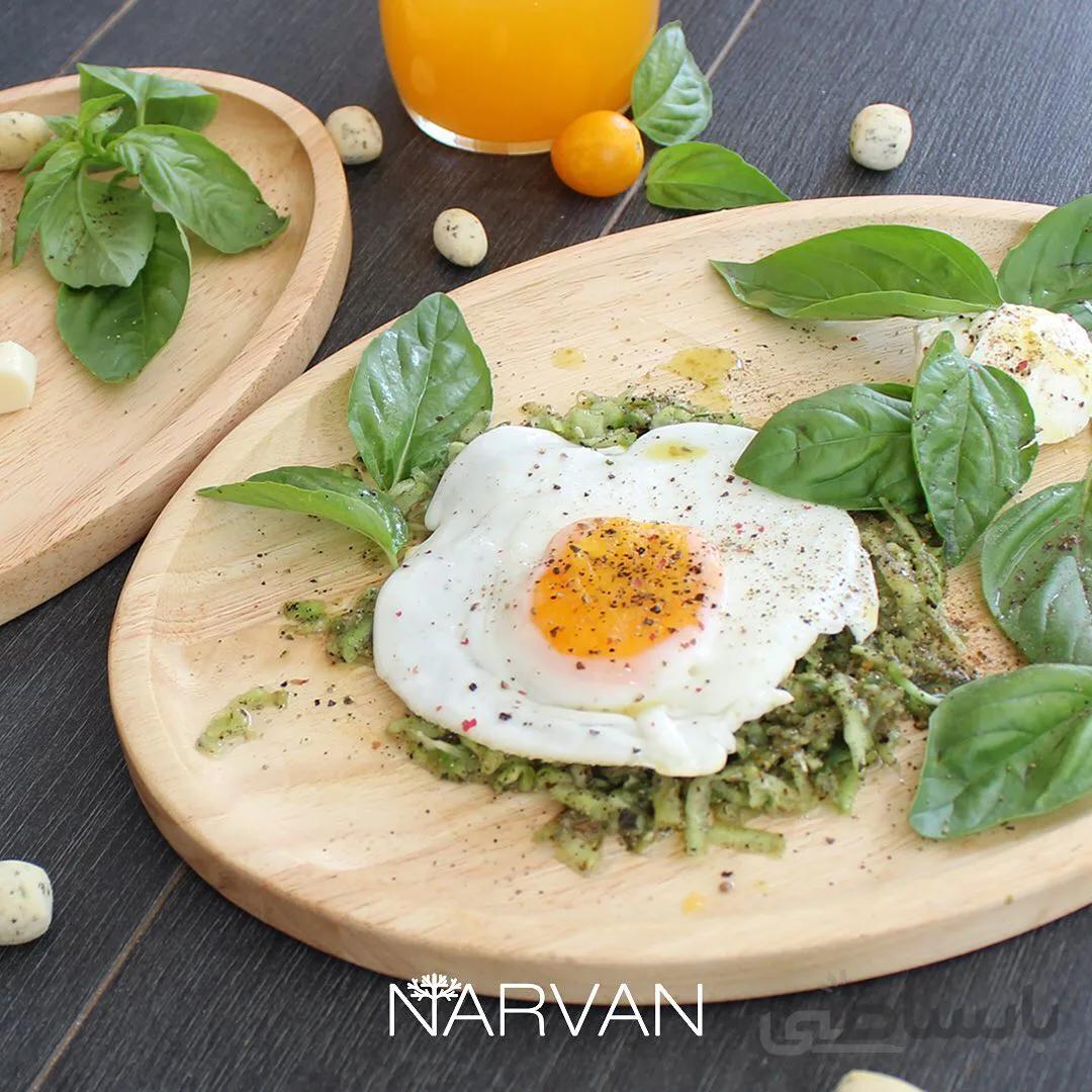 بشقاب چوبی بیضی نارون کوچک R2419