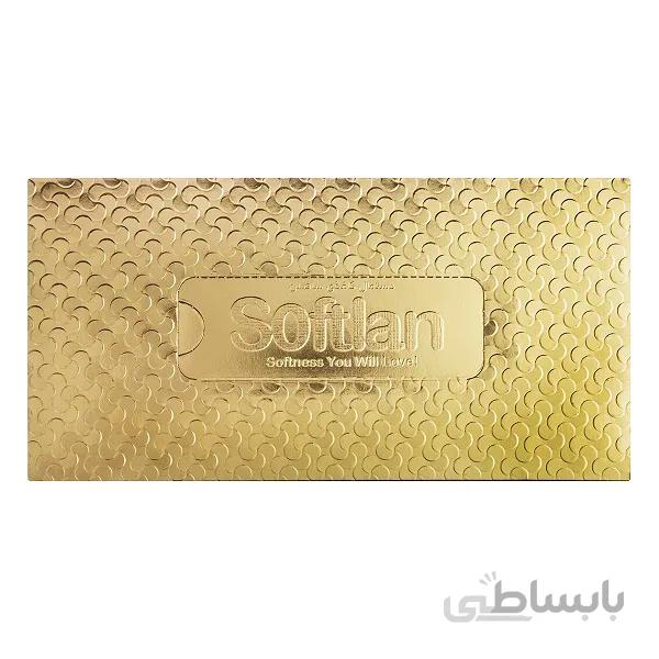 دستمال کاغذی پذیرایی طلایی سافتلن - 100 برگ سه لایه ا Softlan Golden Tissue Paper - 100 × 3ply Sheets