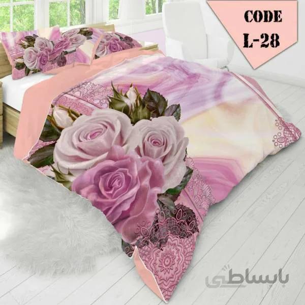 روتختی سه بعدی ساتن ابریشم ترک طرح گلدار کد 28