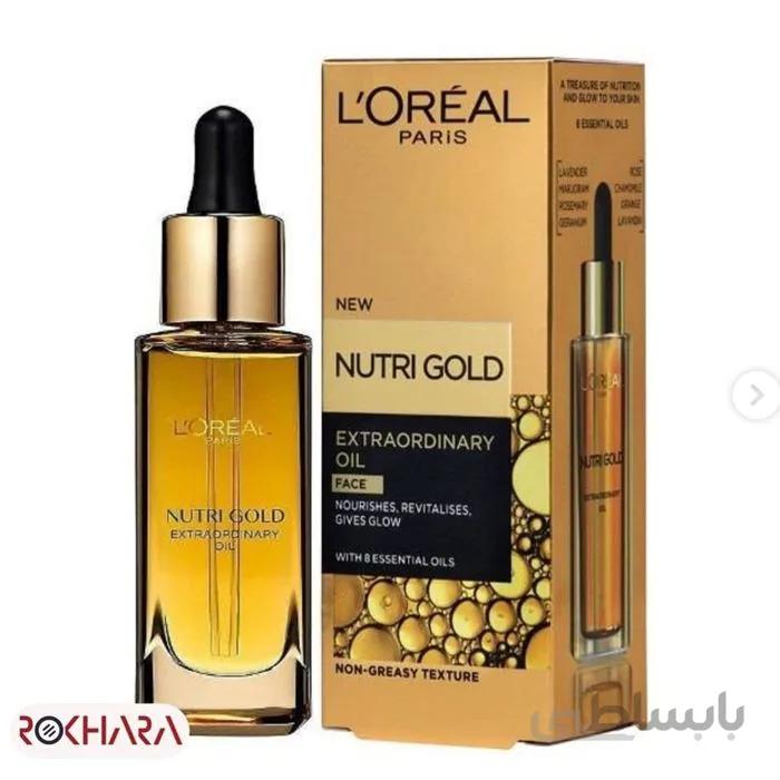 سرم طلا صورت روزانه لورال مدل Nutri Gold حاوی روغن های معجزه آسا