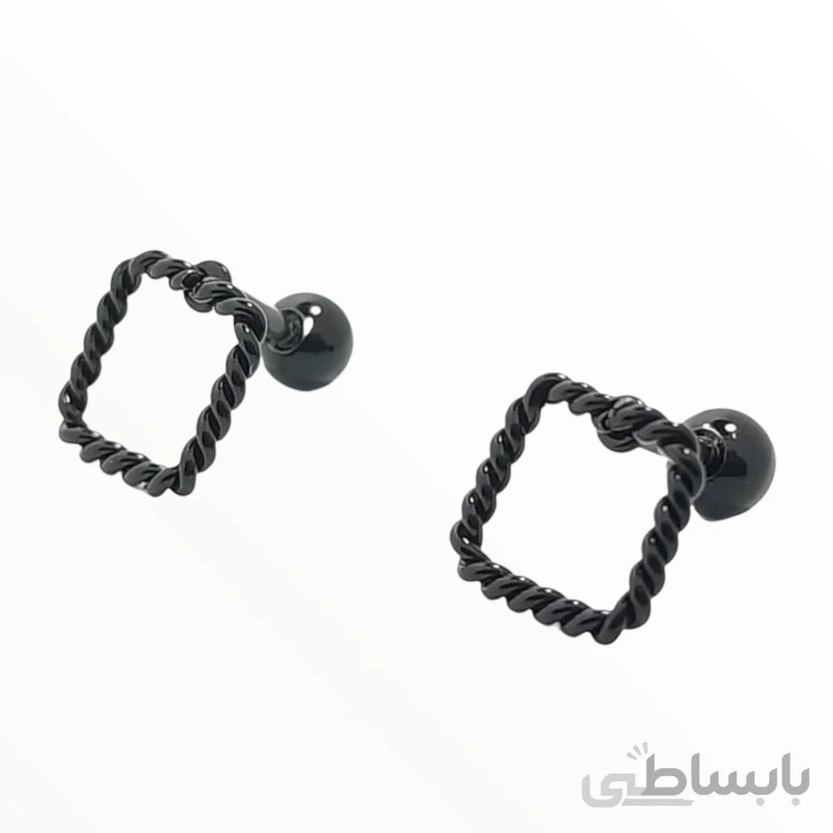 پیرسینگ گوش مدل مربع