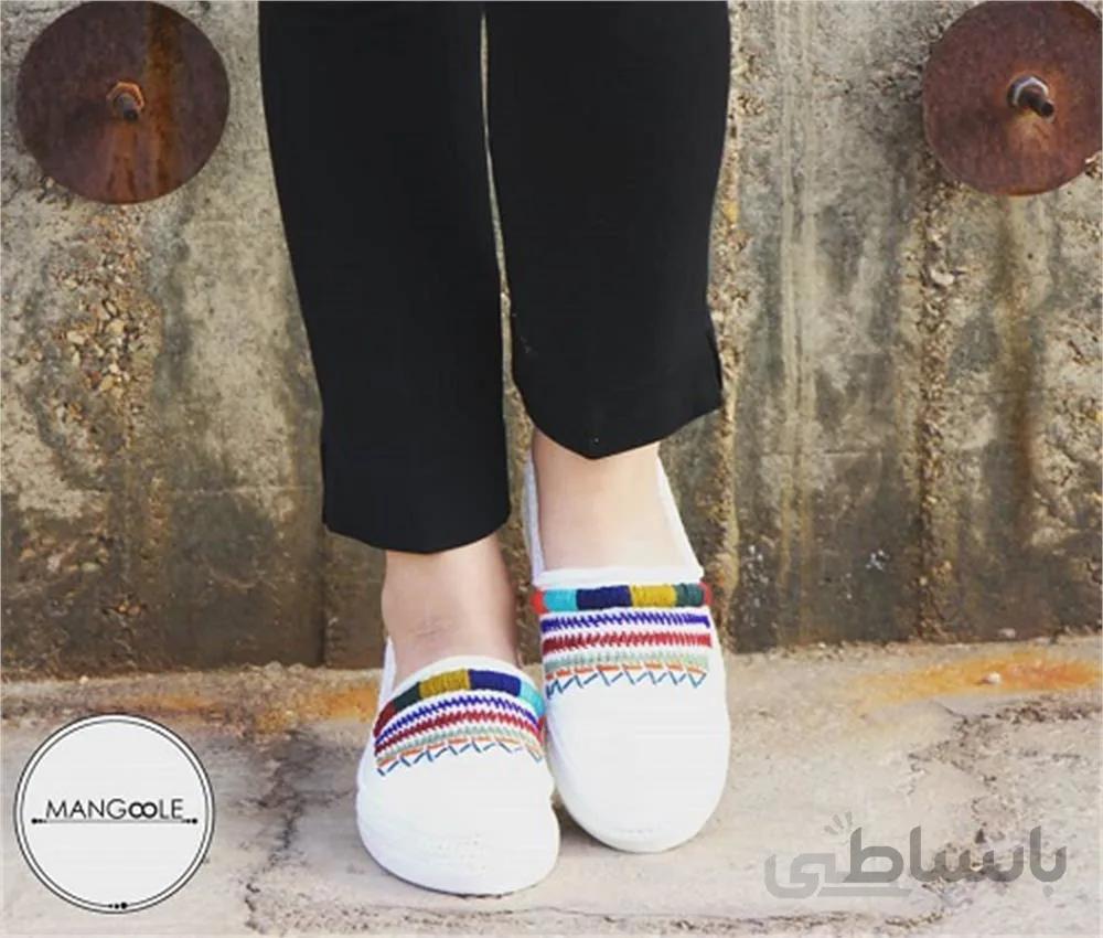 گیوه دست دوز گلدوزی شده کد 18 ا Handmade embroidery sneaker code 18