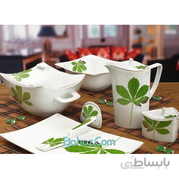سرویس غذاخوری 6 نفره 30 پارچه چینی پردیس کاشان قالب ونوس هیلدا_ 252