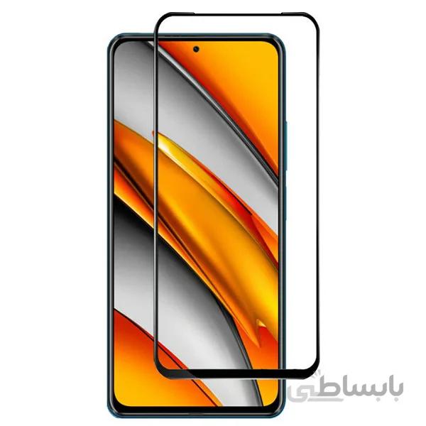 گلس گوشی شیائومی poco F3 محافظ صفحه نمایش شیشه ای پوکو F3 ا Full glass for Xiaomi Poco F3