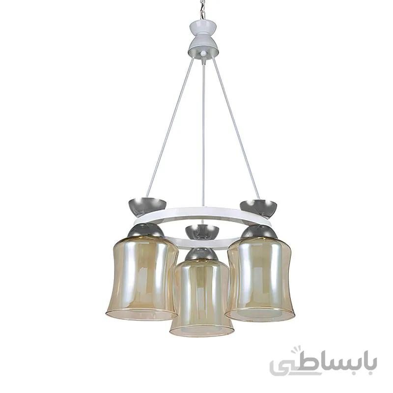 لوستر 3 شعله چشمه نور مدل G643/3-WT-C