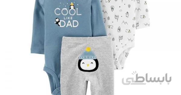 سه تکه بادی و شلوار کارترز Carters طرح پنگوئن