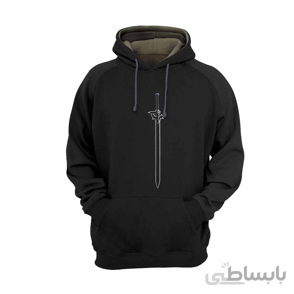 هودی مشکی طرح انیمه شمشیر زنی انلاین Sword Art Online